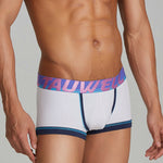 3 Pack Men's Low-Rise Premium Cotton Seamless Comfort Stretch Fit Trunks