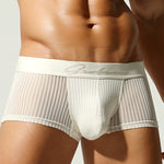 3 Pack Men's Striped Mesh Trunks with Comfort Pouch