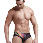 Men's Youth Training Fashion Print Swim Brief