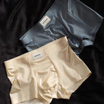 3 Pack Men's Cooling Satin-Mesh Seamless Ice Silk Antibacterial Trunks
