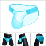 3 Pack Men's Semi-Transparent Comfortable High-Stretch Quick-Dry Bikini