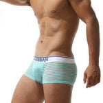 Men's Sexy Transparent Striped Trunks
