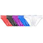 4 Pack Men's Sexy Solid Color Low-Rise Stretch Fit Breathable Briefs