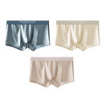 3 Pack Men's Solid-Color Breathable Trunks