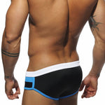 Men's Nautical Stripe Swim Briefs with Removable Pad