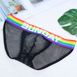 2 Pack Men's Rainbow Mesh Lightweight Breathable Bikinis
