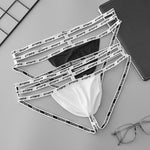 2 Pack Men's Cut-Out Design U-Pouch Solid Color Jockstraps