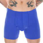2 Pack Men's Anti-Chafing Mid-Rise Solid Color Boxer Briefs