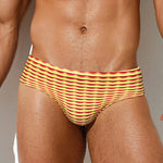 Men's Bold Prints Antibacterial Low-Rise Swim Briefs