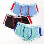 3 Pack Men's Mid-Rise Ice Silk Mesh Trunks
