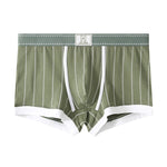 4 Pack Men's Ultra-Soft Breathable Cotton Striped Design Comfort Trunks & Boxers Briefs