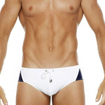 Men's Seamless Comfort Color-Blocked Quick-Dry Swim Briefs