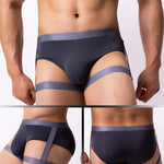 Men’s Sexy Solid Color Suspender Briefs