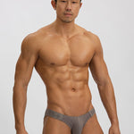 2 Pack Men's Solid Color Low Rise Sweat-Absorbent Large U-Shaped Small Pocket Briefs