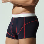 2 Pack Men's Mid-Rise Solid Color Seamless Soft & Comfort Stretch Fit Trunks