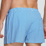 2-pack Men's Striped Double-layer Anti-embarrassment Beach Pants
