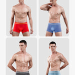 2 Pack Men's Ultra-Soft Modal Double Supportive Pouch Skin-Friendly Soft Trunks