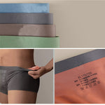 3 Pack Men's Seamless Breathable Trunks with 7A Antibacterial Mulberry Silk Lining