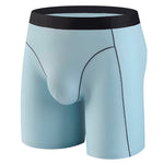 2 Pack Men's Sports Anti-Chafing Ice Silk Quick-Dry Boxers Briefs & Midway Briefs