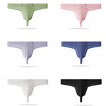 3 Pack Men's Solid Color Seamless Comfort Quick-Dry Breathable Thongs
