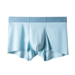 3 Pack Men's Ultra-thin Ice Silk Seamless Solid Trunks