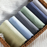4 Pack Men's Antibacterial Cotton Gusset Striped Lightweight Trunks
