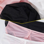 Men's Solid Color Detachable Front Pouch & Back Slit Briefs
