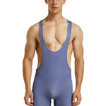 Men's Solid Color Wrestling Singlet Bodysuit