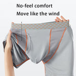 2 Pack Men's Nylon Breathable Sports Anti-Chafing Casual Business Boxer Briefs