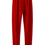 Men's Solid Color Double-Layer Bamboo Fiber Thermal Bottoms