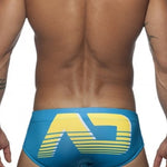 2 Pack Men's Trendy Prints U-Pouch Low-Rise Skin-Friendly Swim Briefs