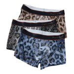 4 Pack Men's Leopard Print Cooling Touch Lightweight & Breathable Trunks