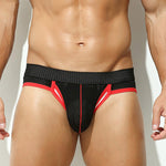 2 Pack Men's Breathable Side-Open Thin and Lightweight Supportive Fit Briefs