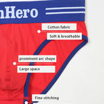 3 Pack Men's Low-Rise Sports Breathable Fitness Hip-Lifting Cotton Briefs