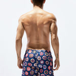 Men's Trendy Printed Sporty Cut Odor-Control Cooling Board Shorts