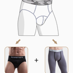 Men's Autumn Johns Underwear 2 in 1 Design Warm Polyester Tights