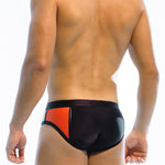 Sporty Contrast Padded Swim Briefs