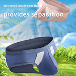 3 Pack Men's Low-Rise Ice Silk High-Stretch U-Convex Large Pouch Briefs