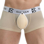 2 Pack Men's Detachable Boxer Briefs with Snap Closure and Contour Pouch