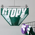 2 Pack Men's Low-Rise Printed Quick-Dry Seamless Comfort Swim Briefs