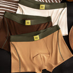 4 Pack Men's Soft Ribbed Textured Antibacterial & Breathable Trunks