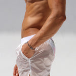 Men's Non-Lined Translucent Sexy Beach Shorts