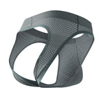 3 Pack Men's Sexy Mesh Transparent Big Pouch Jockstrap