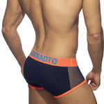 2-pack Men's Contrast Color Mesh High Elastic U-convex Three-dimensional Pouch Sports Boxer Shorts