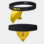 3 Pack Men's Cotton Thongs with Support Pouch