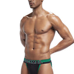 Men's Color Fabric Elastic Waistband Bikini