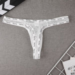 2 Pack Men's Mid-Rise Ultra-Soft Sexy Lace Cooling Support Thong
