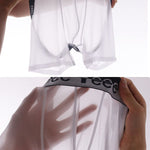 Men's Ice Silk Hip Hollow Mesh Boxer Briefs