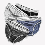 3 Pack Men's Breathable & Quick-Dry Antibacterial Mid-Rise Cooling Briefs
