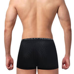 2 Pack Men's Sexy V-shape Waistband Mesh Trunks